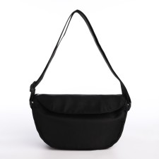 Youth bag with zipper, black color