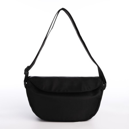 Youth bag with zipper, black color