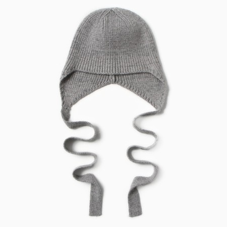 Women's cap with a rabbit hair, p. 56 cm gray-4