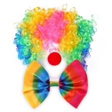 Clone carnival set: a wig, a butterfly tie 24 cm, nose