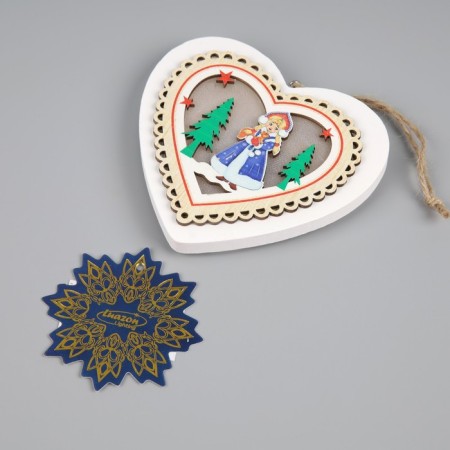 Christmas tree toy "Snow Maiden", from batteries, glow warm white-2