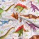 Diaper "baby I" dinosaurs 70*120 cm, calico, cotton 100%