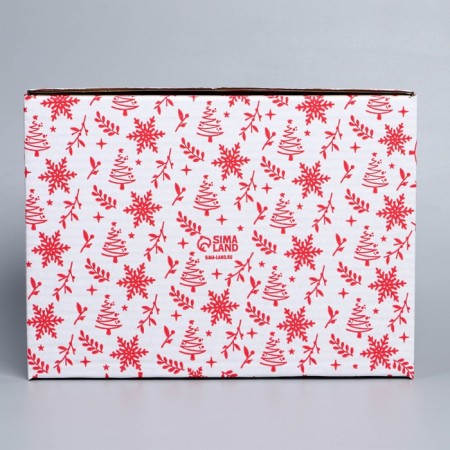 Box the team "Happy New Year", white, 27 x 21 x 9 cm, new year-5