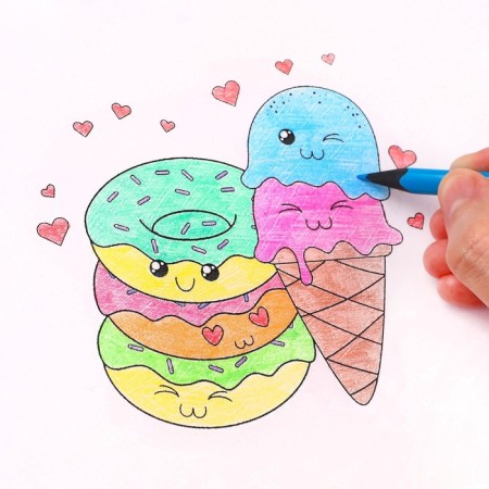 Colored pencils, 12 colors, trihedral, cars-2