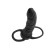 Black & red toyfa double penetration for double penetration, 16.5 cm, silicone, black color