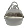 Women's backpack, genuine leather, gray 22x10x25 cm