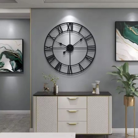 Wall clock, series: loft, "talent", discrete move, D-60 cm-5