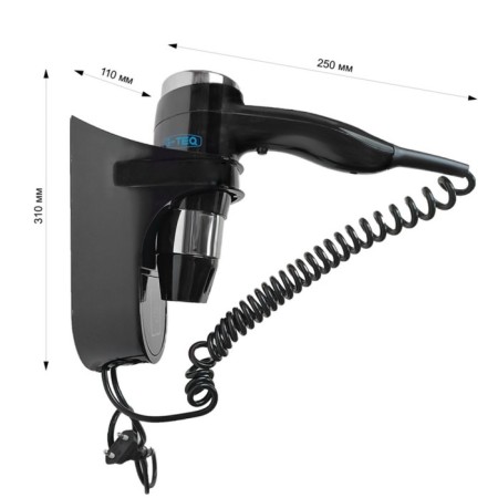 Feng wall-mounted end g-teq 8719 b, 1200 watts, 2 modes, black-1