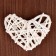 Decor for creativity from the vine "Heart" set of 3 pcs., Size 1 pc. - 6.5 × 6 cm, natural color