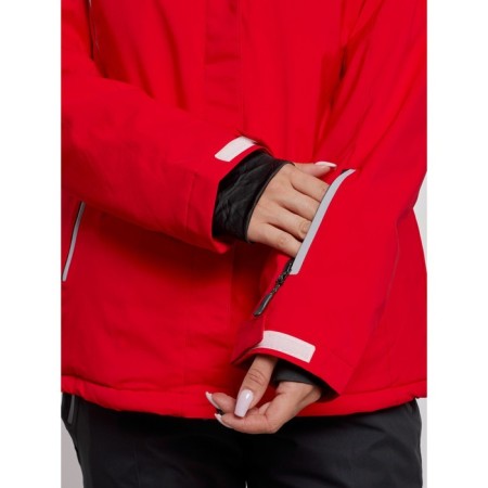 Ski costume female winter, size 50, red color-9