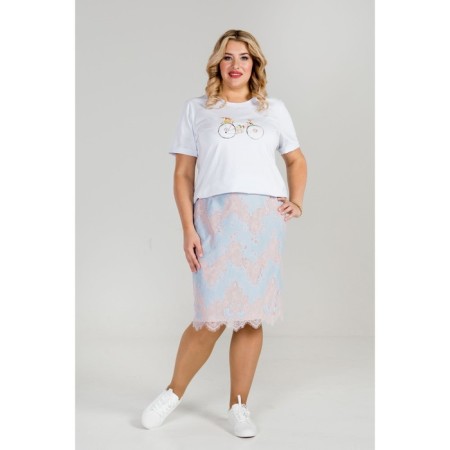 Female skirt, size 60, blue color