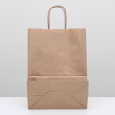 Craft package without printing, round handle 26 x 15 x 35 cm, set 10 pcs-1