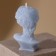 Formal candle "David", gray, height 6.5 cm