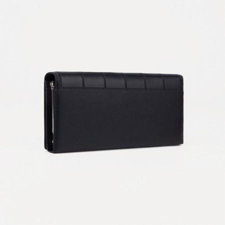 Women's wallet on magnets, black color-1