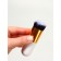 Brush d/makeup mini 10*3.5cm nylon/plastic white/gold bag QF