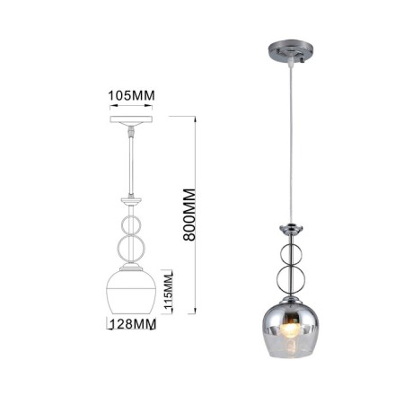 Lamp Yasmin 9109-201 1 x E27 60W-3