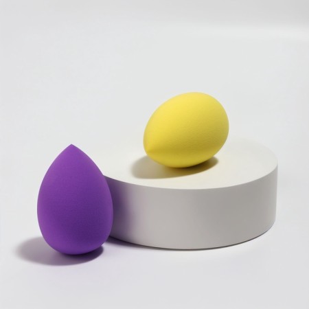 Makeup sponge in the “drop” case, 6 × 4 cm, increases when getting wet, the color of mix
