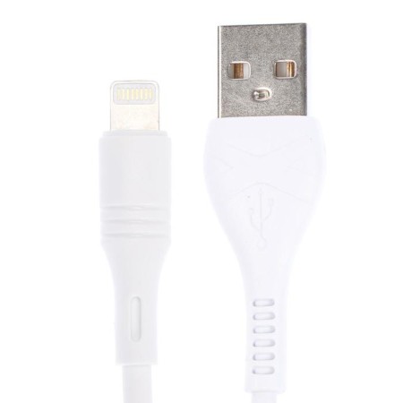 Cable Borofone BX43, Lightning - USB, 2.4 A, 1 m, PVC braid, white-5