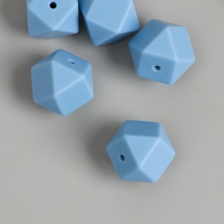 Busina silicone "polyhedron" cold blue d = 1.7 cm-1