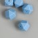 Busina silicone "polyhedron" cold blue d = 1.7 cm