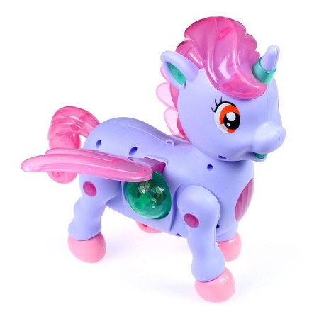 Pony "Unicorn", walks, light, sound, works from batteries, mix-1