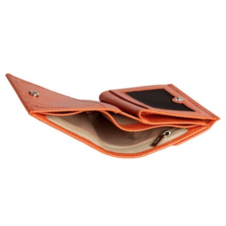Wallet on the button, the map for maps (3)/coins/bill, coral color 10.2x9.5x3cm-2