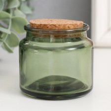 Bank for suppositories glass with a cork 