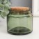 Bank for suppositories glass with a cork "Green" 100 ml 6.5x6.5x6.5 cm