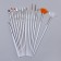 A set of brushes for building and design of nails, 15 pcs, 17.5 cm, white color