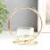 Summary metal, glass per 1 candle "Fogger" d-4 cm gold 7.5x10x11 cm