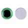 Elose -based eyes, set of 10 pcs., Size 1 pc. - 15 mm, green color with sparkles
