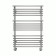 Water towel Terminus "Vena" Lux P16, 500x800 mm, lower connection, chrome