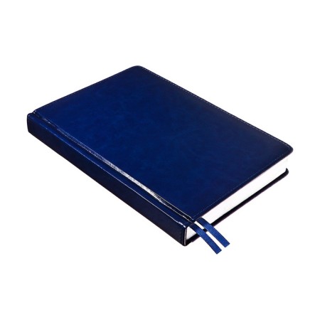 Dated diary of 2025, A5, 168 sheets in a ruler, leatherette "Nebraska", silver cut, blue-3