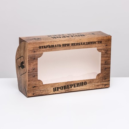 The folding box with the window for marshmallows "Checked", 25 x 15 x 7 cm-1