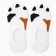 Women's socks invisible, white/paw, size 36-40