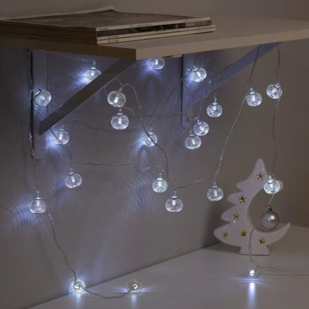 Garland “thread” 4 m with nozzles “ball mesh”, ip20, transparent thread, 20 LED, white glow, 8 modes, 220 V-3