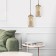 Suspended lamp with a glass plafon Marco, 60W, E27, 13x13 cm