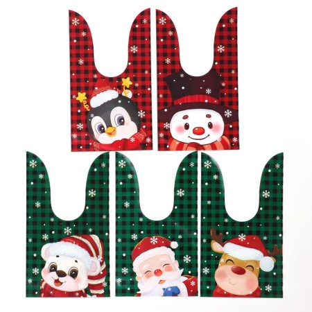 Polyethylene gift package with ears "New Year Mix", 13 x 23 cm