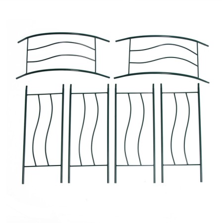 Sadovaya arch, collapsible, 240 × 125 × 36.5 cm, metal, green, "wave"-10