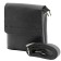 Male bag, genuine leather, black 17x5x18 cm