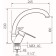 Kitchen mixer "RMS" SL52-011F, single-leaf, cartridge 40 mm, zinc, chrome