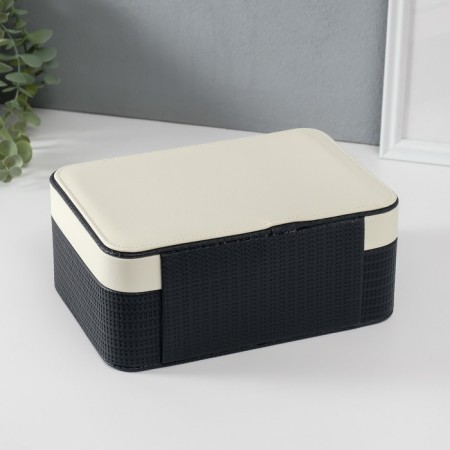 Casket to the leatherette for jewelry "Bow" White-Cherry 17x23.5x10 cm-6