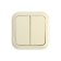 Two-clavy open installation switch, 250V, 6A, IP20, ivory, PSW06-22-20 (1022743
