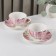 Service Tea Porcelain Dolyana "Inspiration", 4 items: 2 cups 230 ml, 2 saucers d = 15 cm, pink color