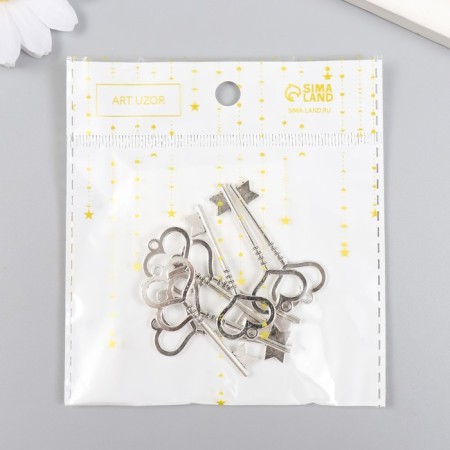 Decor for creativity Metal "Key-heart" silver 4.4x1.9 cm-4