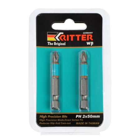 Bits Ritter WP PS20112052, with a magnet, steel S2, PH2 x 50 mm, 2 pcs.-2