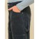 Pants for boys, height 104 cm, dark gray color