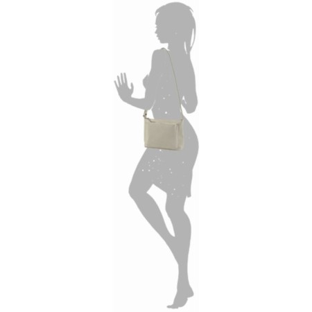 Female bag, artificial leather, milk 24x6x19 cm-1