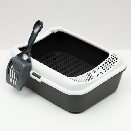 Sima toilet with an side + grid + scoop 30 x 39 x 13.5 cm gray FIX