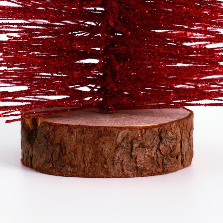 New Year's decor "Christmas tree in red color with sparkles" 8 × 8 × 20 cm-3